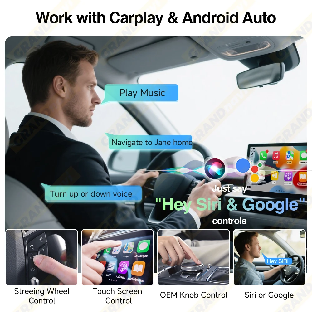 2026 2IN1 Wireless CarPlay Android Auto USB/Type-C Adapter Dongle Smart Box Plug Play For VW Toyota Nissan Honda Ford Benz KIA