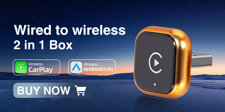 2026 2IN1 Wireless CarPlay Android Auto USB/Type-C Adapter Dongle Smart Box Plug Play For VW Toyota Nissan Honda Ford Benz KIA