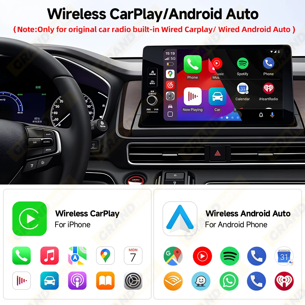 2026 2IN1 Wireless CarPlay Android Auto USB/Type-C Adapter Dongle Smart Box Plug Play For VW Toyota Nissan Honda Ford Benz KIA