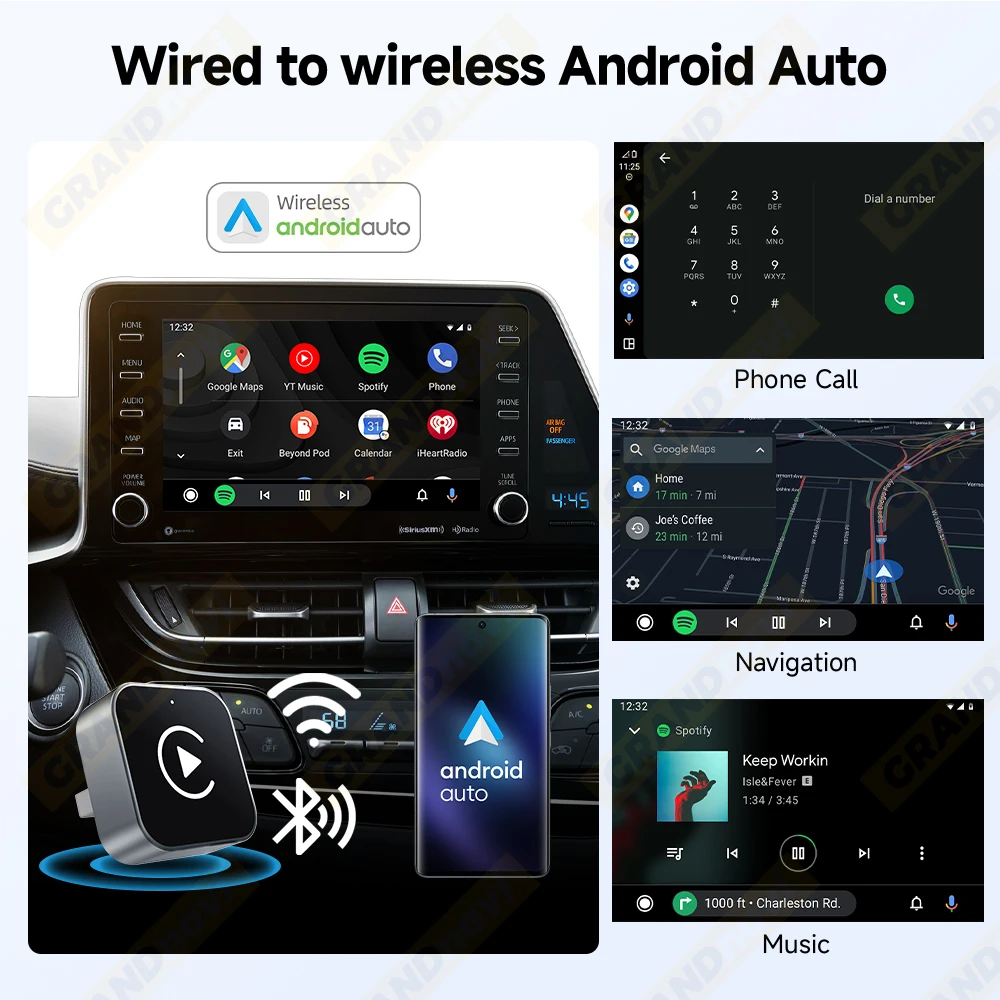 2026 2IN1 Wireless CarPlay Android Auto USB/Type-C Adapter Dongle Smart Box Plug Play For VW Toyota Nissan Honda Ford Benz KIA