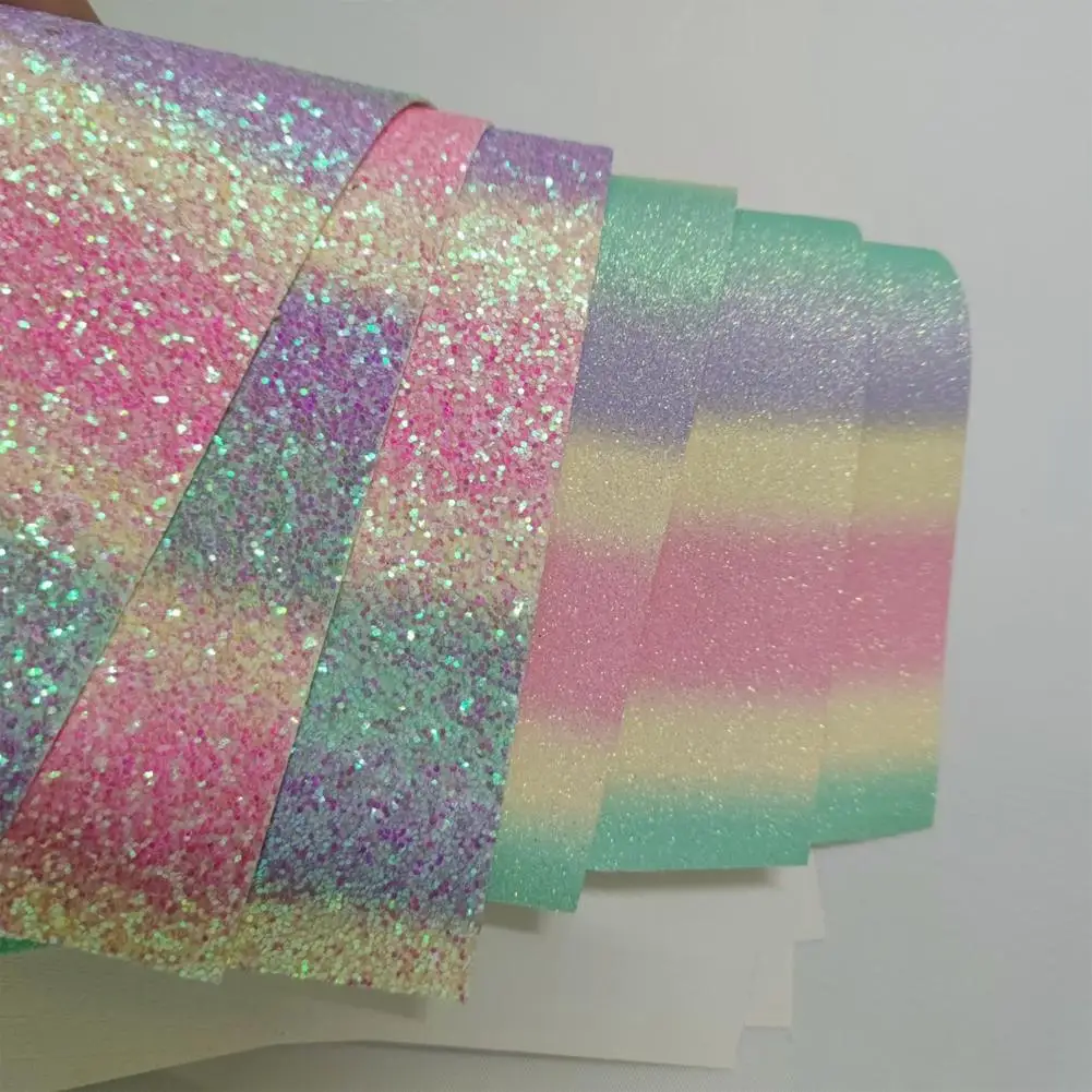 6-piece Bead Art Kit: Rainbow Glitter Fabric, Iron-On Beads, Baking Paper and Iron-On Fabric A Stylish Craft Kit Handcrafted Toy
