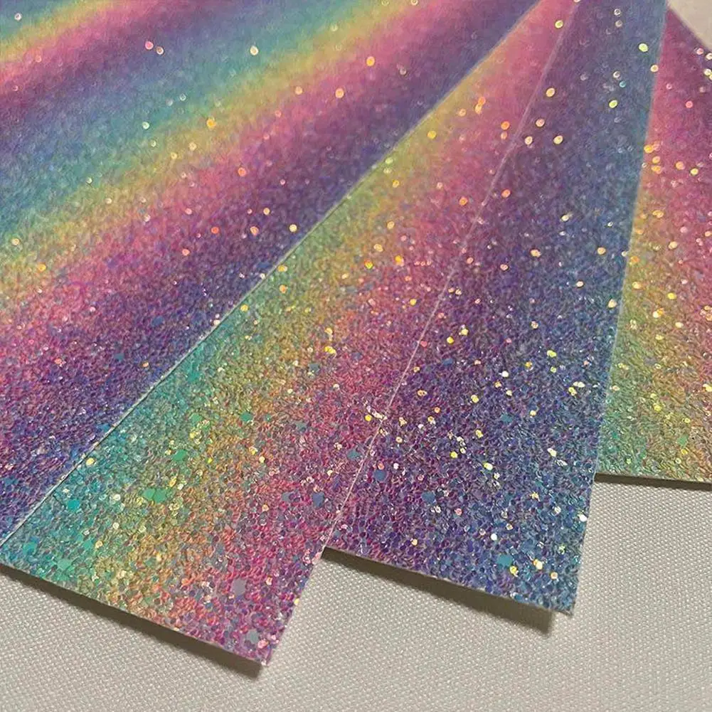 6-piece Bead Art Kit: Rainbow Glitter Fabric, Iron-On Beads, Baking Paper and Iron-On Fabric A Stylish Craft Kit Handcrafted Toy