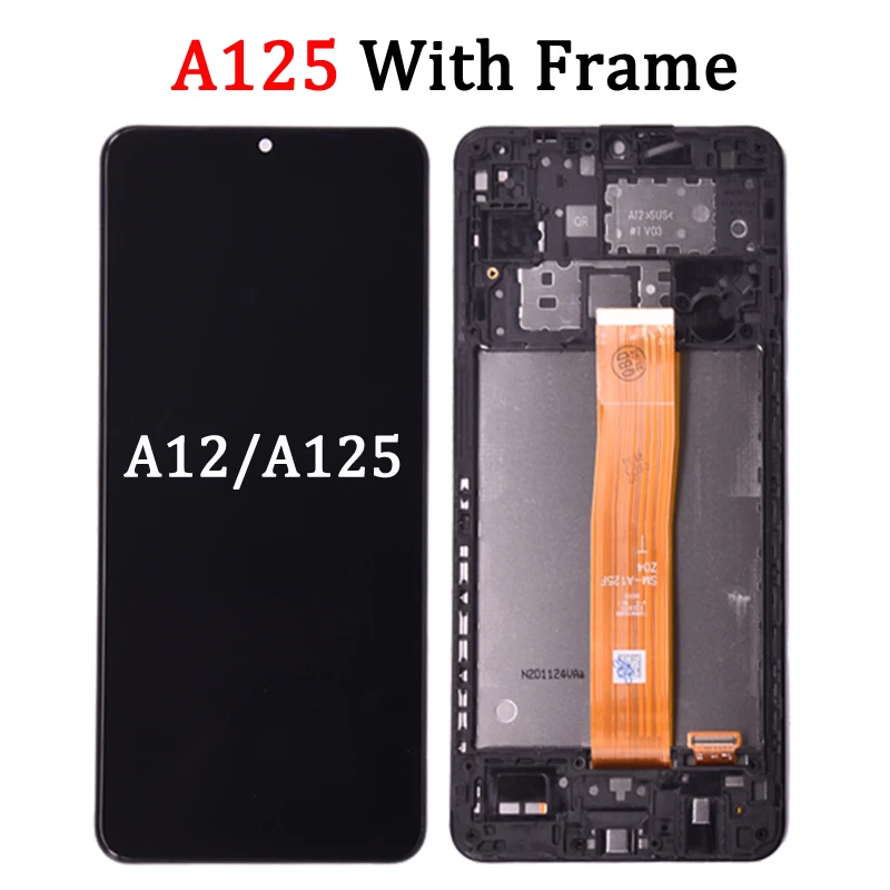 100% Test For Samsung A12 LCD A125F SM-A125F A125 Display Touch Screen Digitizer For Samsung A12 Screen Replacement