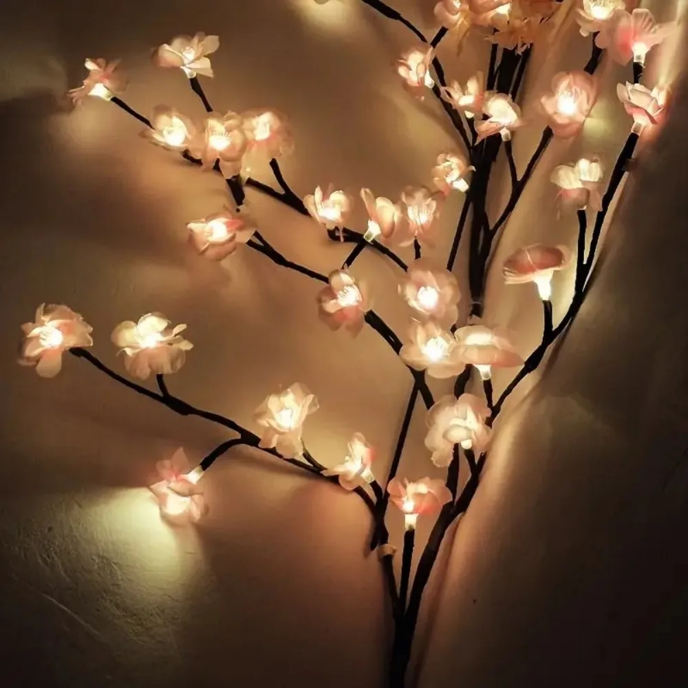 1PC 72/96/144LED Cherry Blossom Tree Lights USB Powered Dimmable LED Artificial Flower Branch Lamp for Bedroom Wedding Party