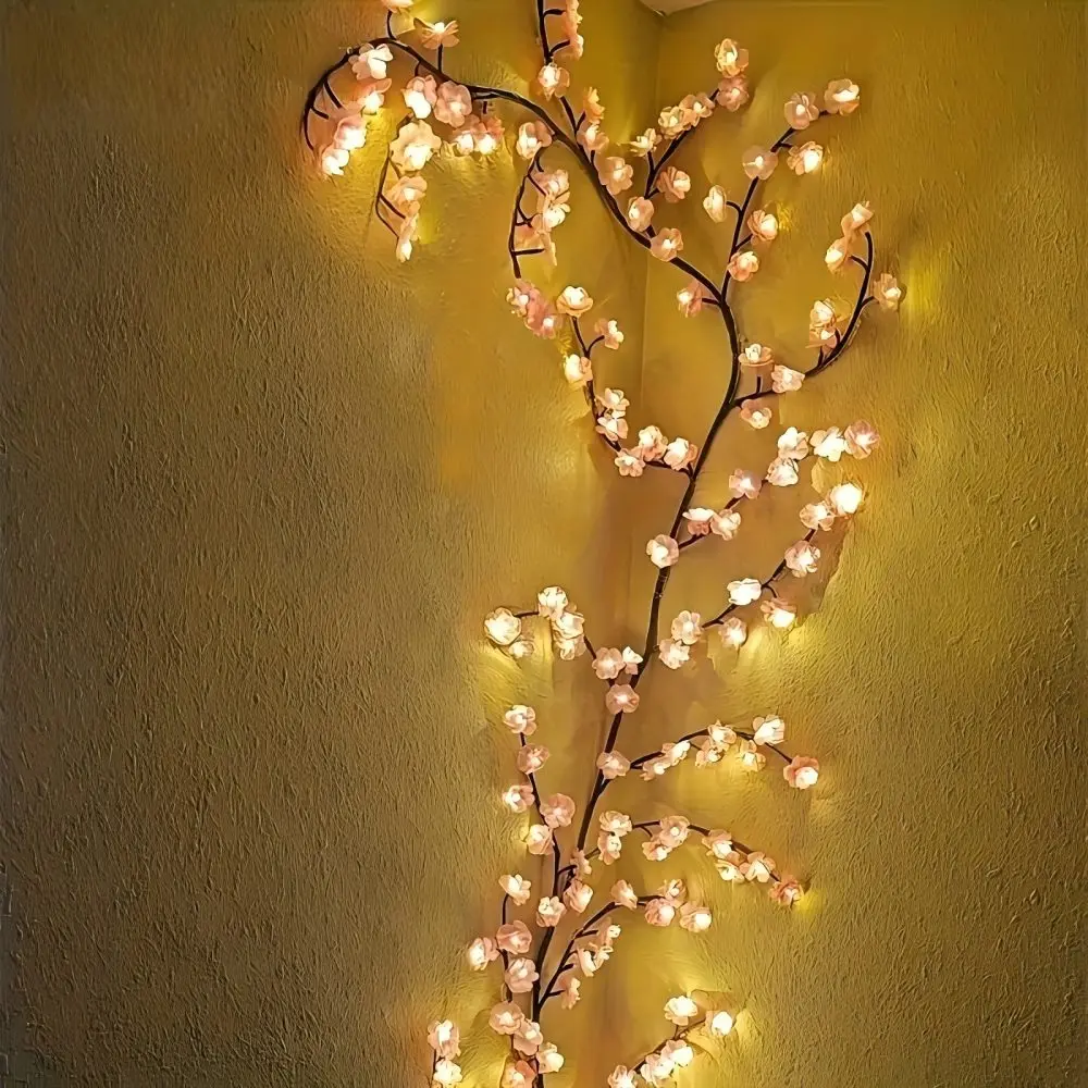 1PC 72/96/144LED Cherry Blossom Tree Lights USB Powered Dimmable LED Artificial Flower Branch Lamp for Bedroom Wedding Party