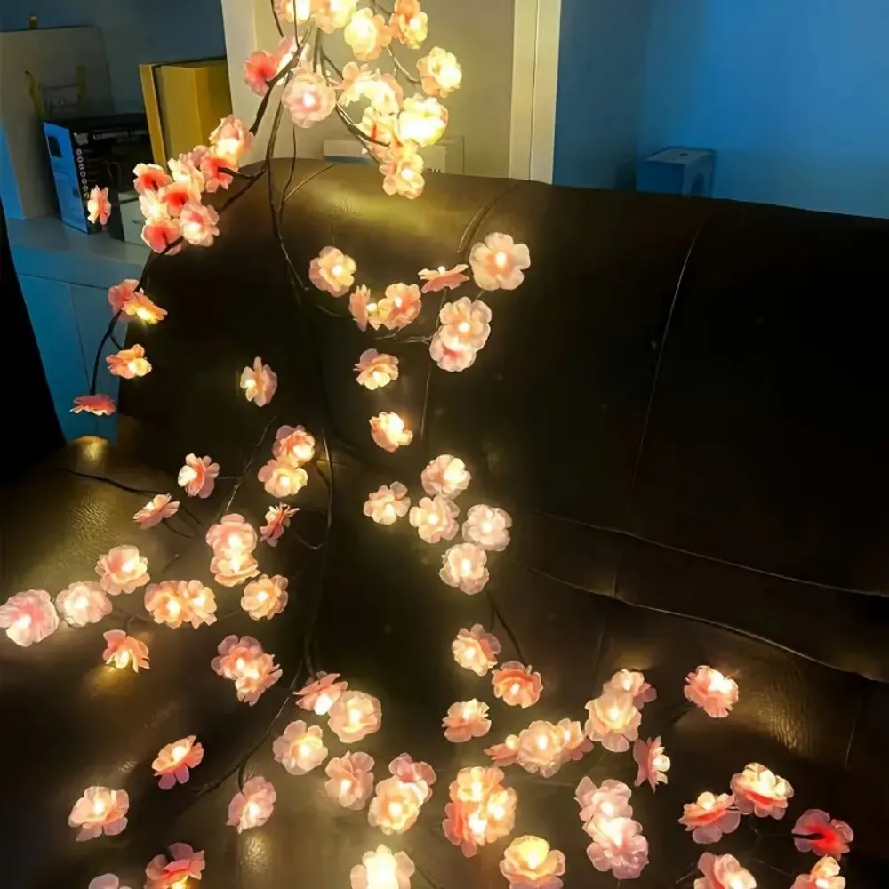 1PC 72/96/144LED Cherry Blossom Tree Lights USB Powered Dimmable LED Artificial Flower Branch Lamp for Bedroom Wedding Party