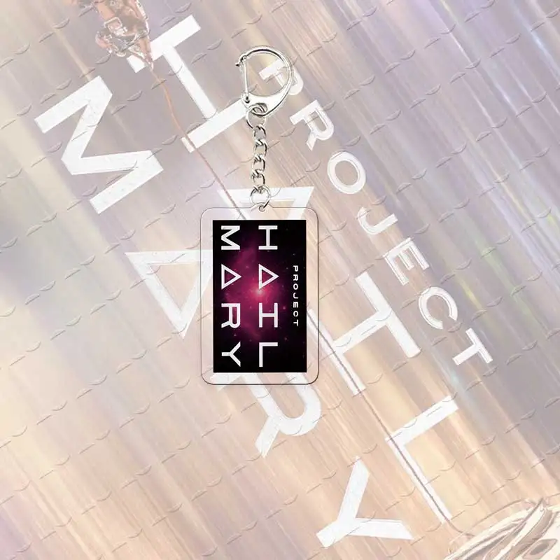 Project Hail Mary Mission Crest Acrylic Keychain Bag Charm Accessories Rocky Space Andy Weir Astrophage Keyrings Pendant