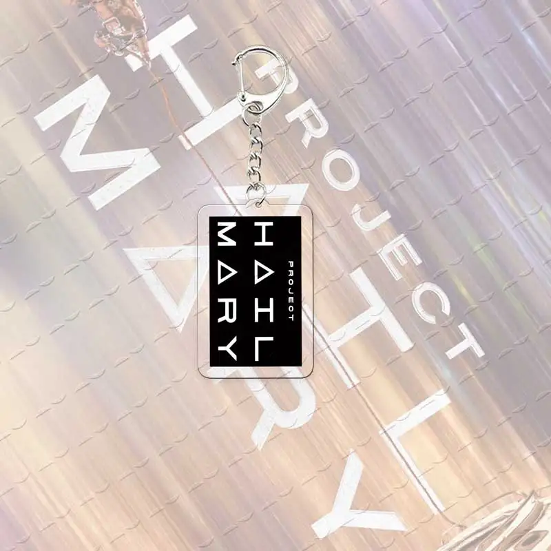 Project Hail Mary Mission Crest Acrylic Keychain Bag Charm Accessories Rocky Space Andy Weir Astrophage Keyrings Pendant