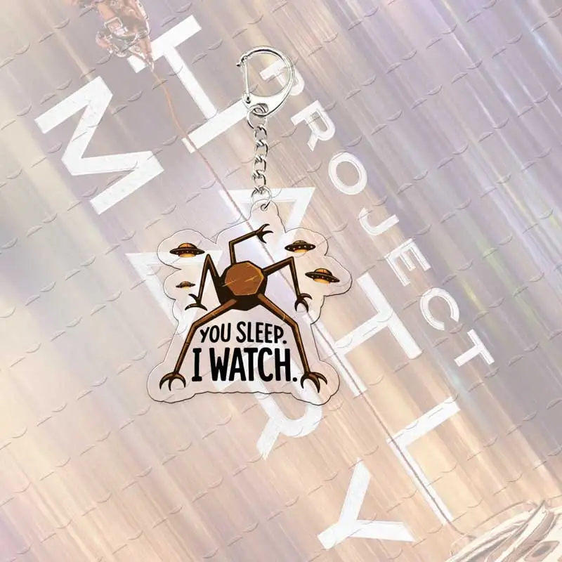 Project Hail Mary Mission Crest Acrylic Keychain Bag Charm Accessories Rocky Space Andy Weir Astrophage Keyrings Pendant