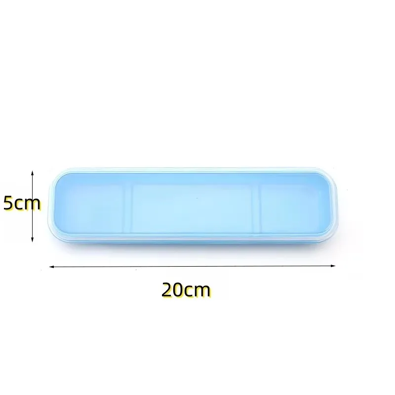 Portable Travel Tableware Storage Box with Transparent Cover Utensil Organizer for Outdoor School Home Dinnerware Kit