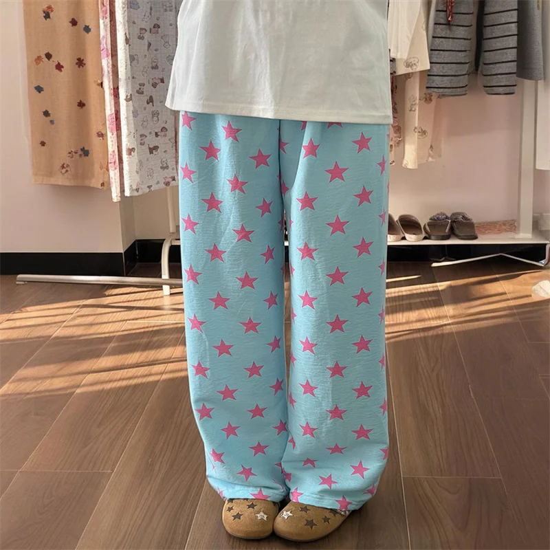 Anime JOJO STEEL BALL RUN Jonathan Joestar Cosplay Pants Costume Blue Casual Pants Summer Home Pajamas Clothes