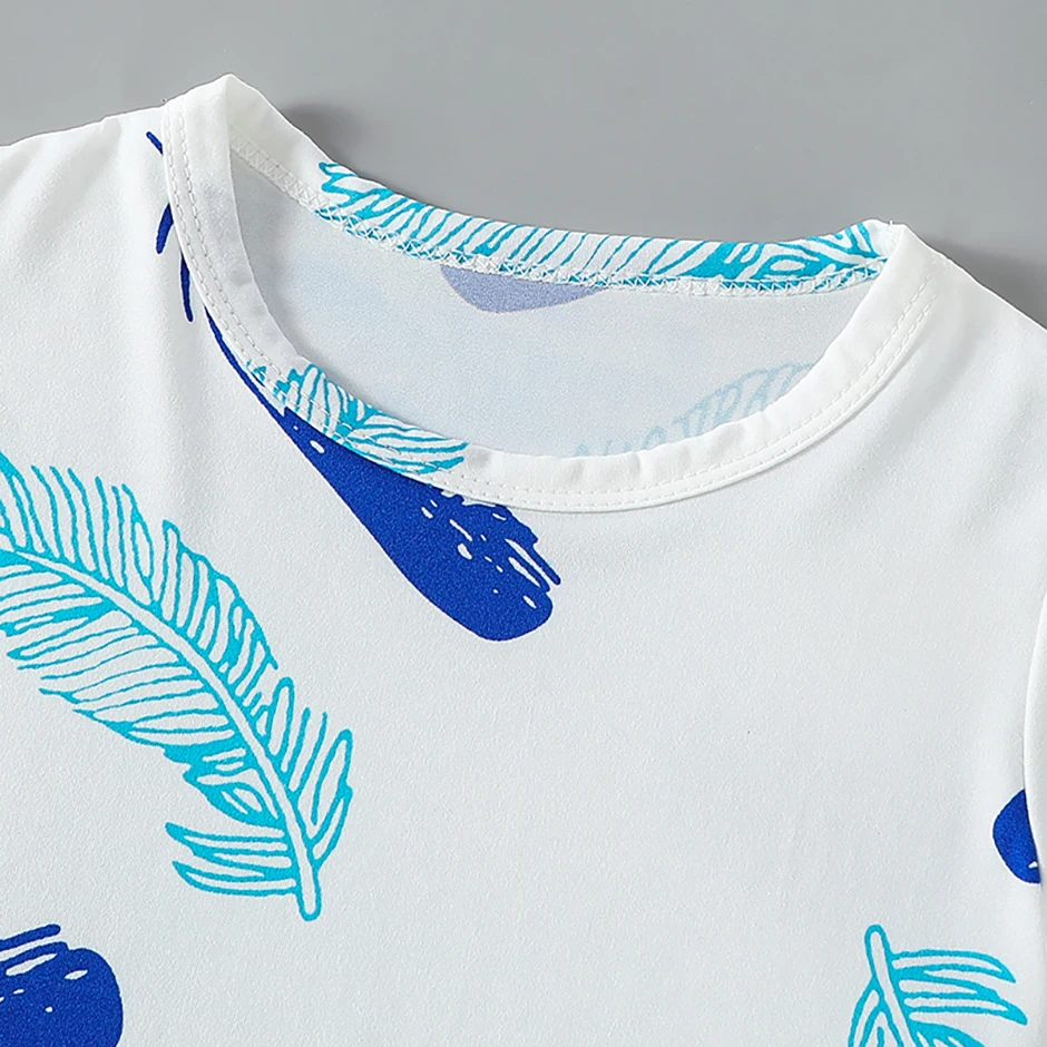 2-Piece Summer Children's Dinosaur Print Set, Cute Short-Sleeved T-Shirt for Boys and Girls, Elastic Waist, Comfortable Shorts