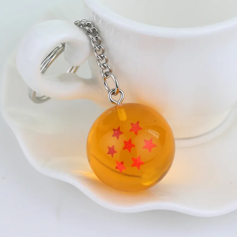 Bandai Dragon Ball Series Keychain Charms Accessories 1-7 Star Dragon Balls Cosplay Keyring Car Keyring Pendant Holder Toys Gift