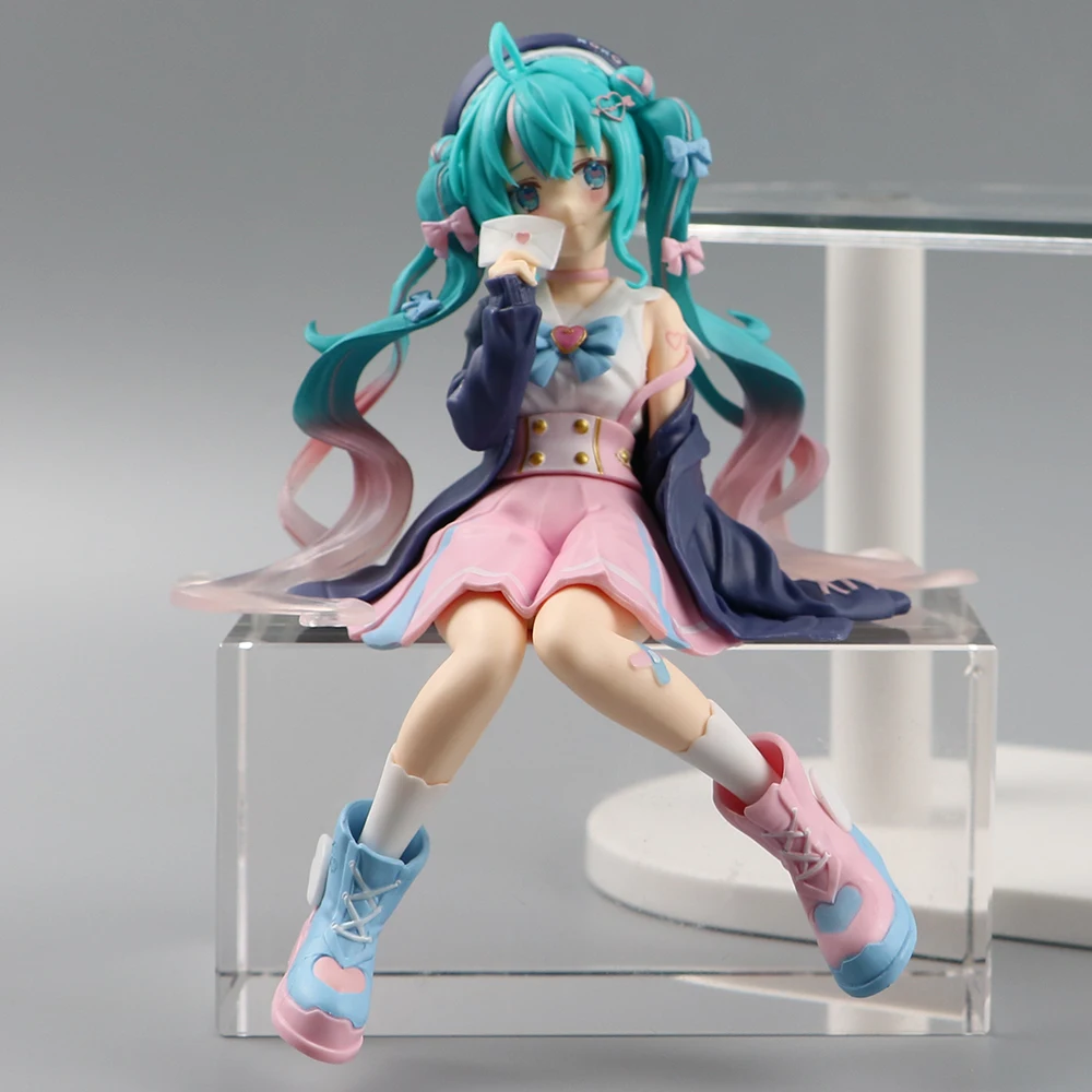 New Anime Hatsune Miku Action Figure Kawaii Collection Model Pink Sakura Kawaiii Doll Collectible Toys Cake Decor