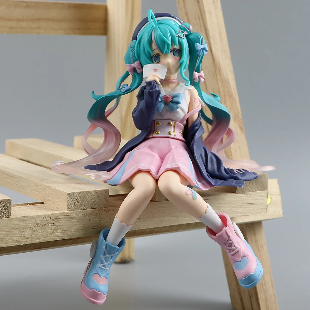 New Anime Hatsune Miku Action Figure Kawaii Collection Model Pink Sakura Kawaiii Doll Collectible Toys Cake Decor