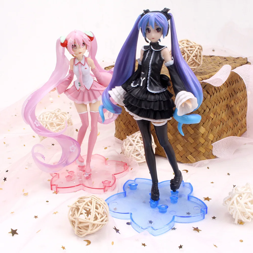 New Anime Hatsune Miku Action Figure Kawaii Collection Model Pink Sakura Kawaiii Doll Collectible Toys Cake Decor