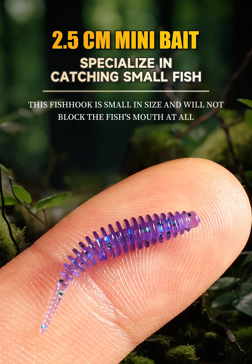 Supercontinent worm bait soft bait Tanta 25mm/100pcs fishing lures Pesca carp fishing bass lure Isca artificial