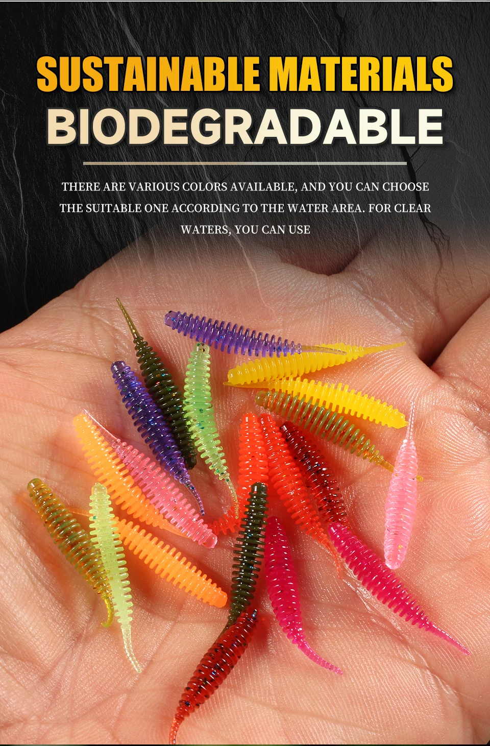 Supercontinent worm bait soft bait Tanta 25mm/100pcs fishing lures Pesca carp fishing bass lure Isca artificial