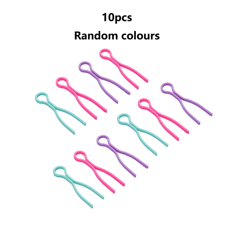 10/30/50pcs Mixed Color Plastic Bobbin Clips Clamp Thread Spools Clips Sewing Accessories