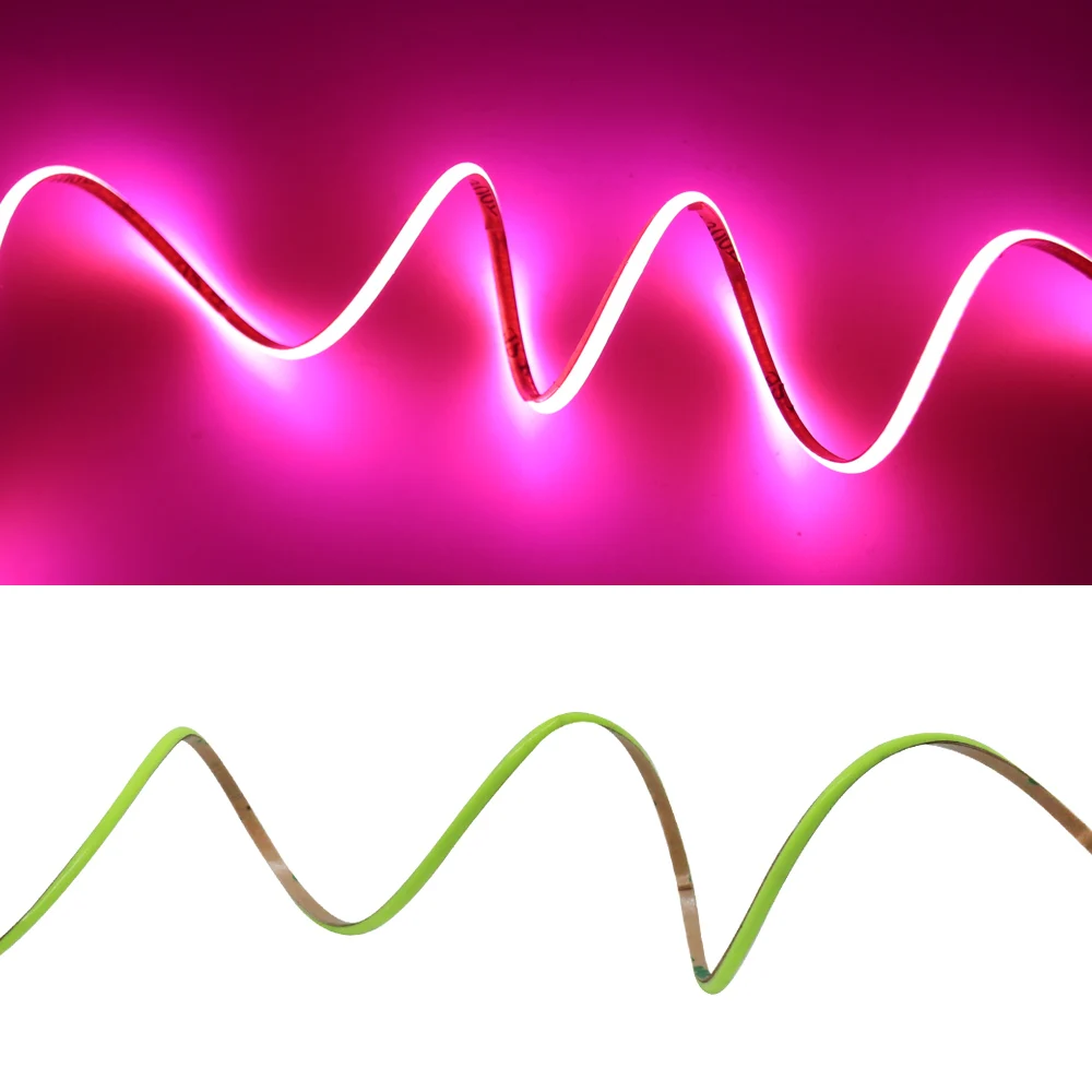 3mm Ultra Thin DC 12V Colorful COB LED Strip Lights for Home Decor DIY Blue/Pink/Red/Purple High Density LED Tape Colour