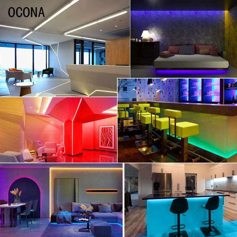 3mm Ultra Thin DC 12V Colorful COB LED Strip Lights for Home Decor DIY Blue/Pink/Red/Purple High Density LED Tape Colour