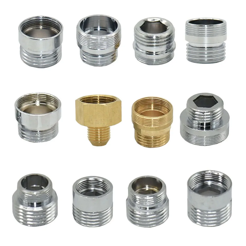 Brass 1/2" To 3/4 3/8 1 Inch Thread Connector Reducing Repair Joint For Faucet Bathroom Shower Coupler Copper Bubbler Adapter
