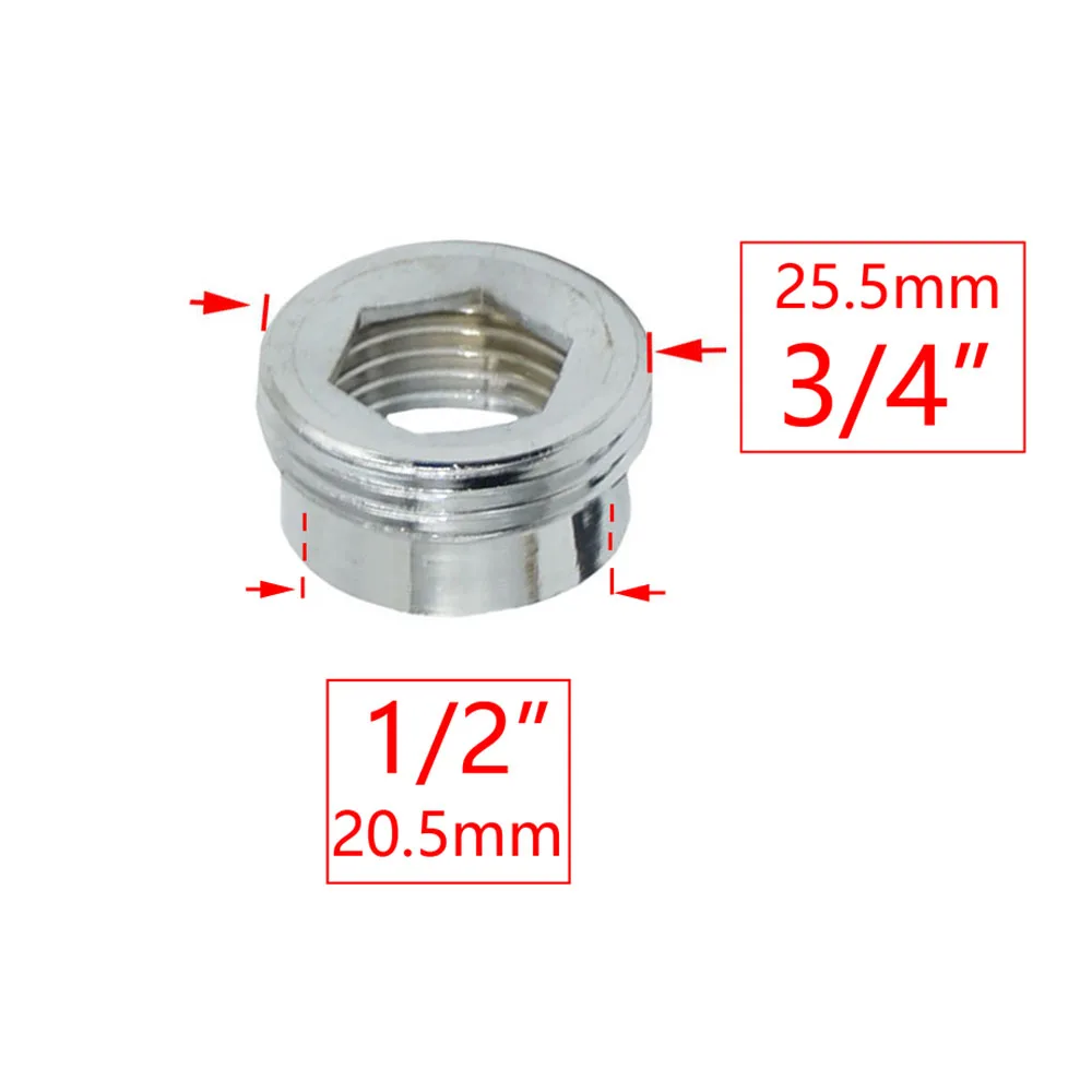 Brass 1/2" To 3/4 3/8 1 Inch Thread Connector Reducing Repair Joint For Faucet Bathroom Shower Coupler Copper Bubbler Adapter