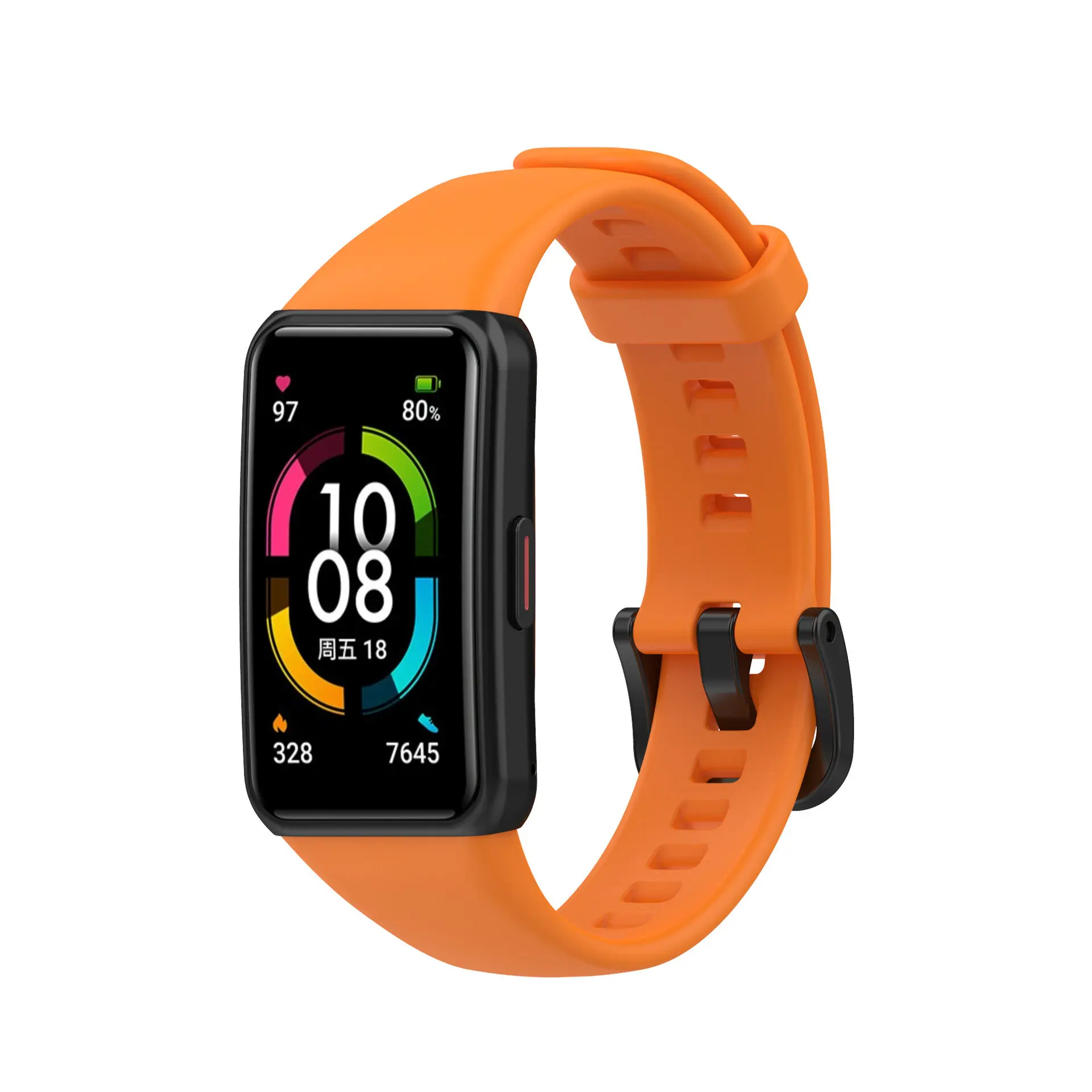 Soft Silicone Sport Band Strap for Huawei Band 6 Smart Wristband Bracelet Replacement Strap for Huawei Watchband 6 Honor Band 6