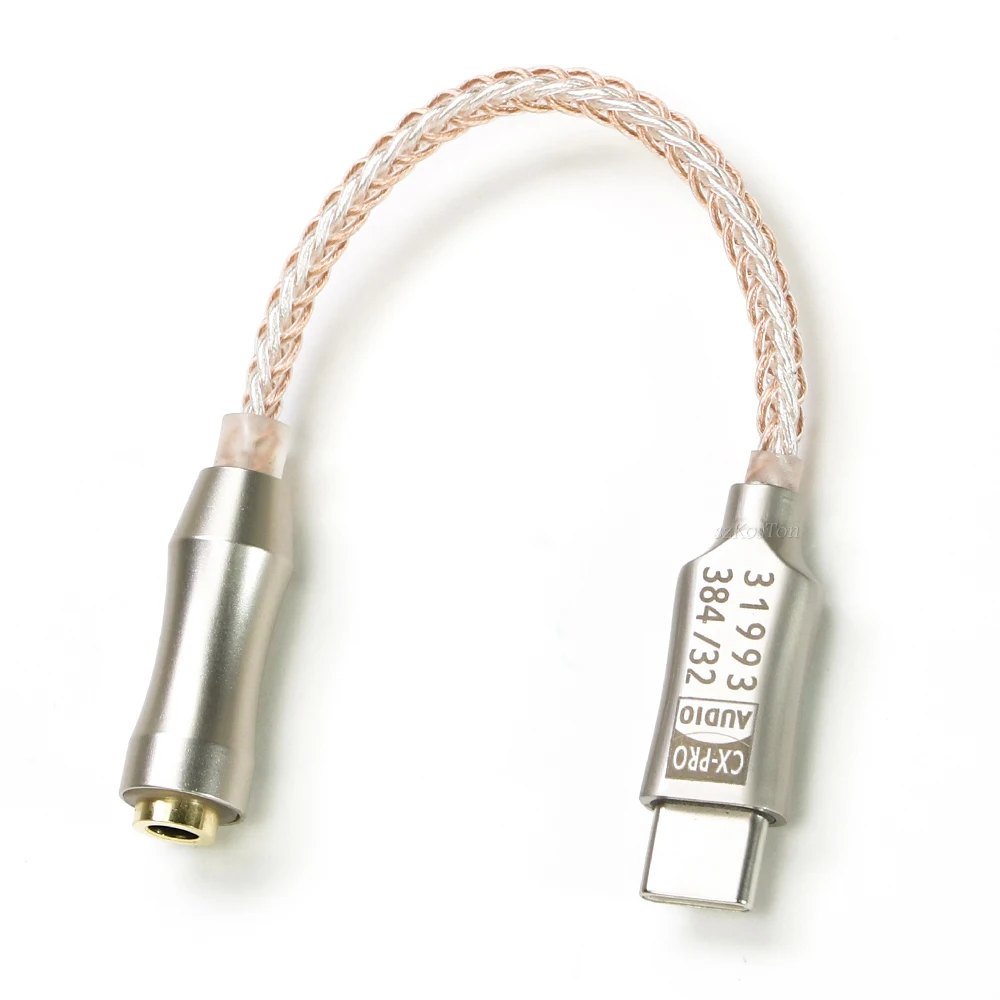 CX31993 USB Type-C to 3.5mm Audio Interface Headphone Amplifier HiFi DAC Earphone Sound Amplifier 32bit 384kHz Audio Adapter