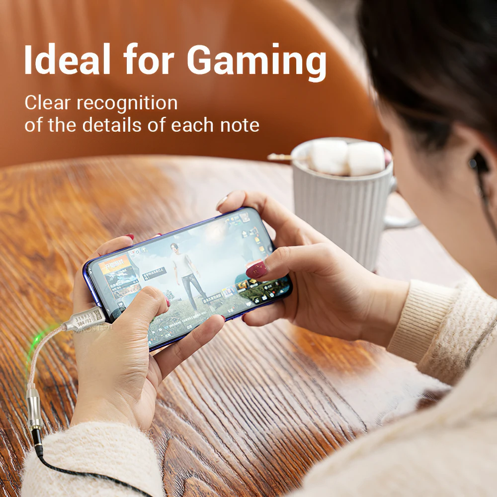 CX31993 USB Type-C to 3.5mm Audio Interface Headphone Amplifier HiFi DAC Earphone Sound Amplifier 32bit 384kHz Audio Adapter