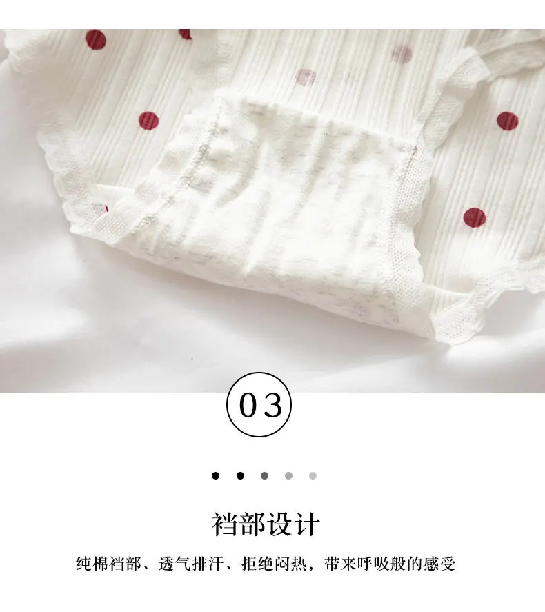 New Women's Cotton Underwear Lovely Girl Comfort Briefs Fashion Bow Breathable Panties Mid Waist Seamless Underpants Lingerie