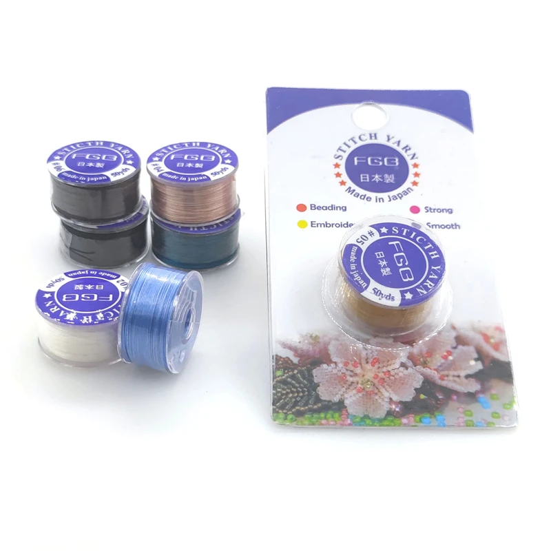 50 Yards Miyuki Beading Thread Japan 100% Nylon 330 DTEX 0.225mm Elastic Cord Beading Thread Handmade Jewelry Finding