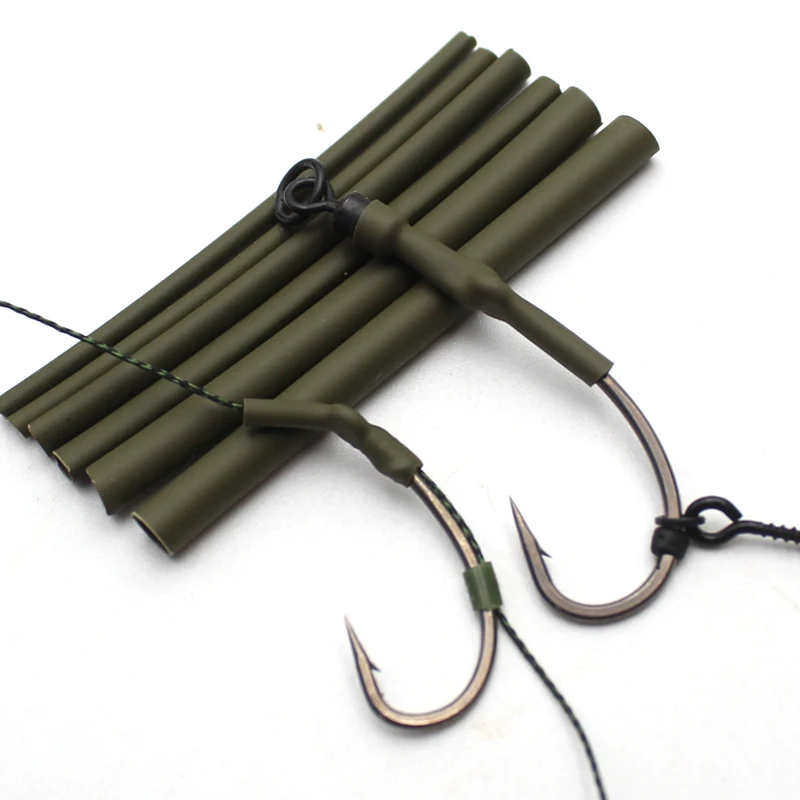 30PCS Carp Fishing Accessories Matte Silicone Heat Shrink Tubing Rig Tube For Carp Fishing Ronnie Rigs Hair Rig Terminal Tackle