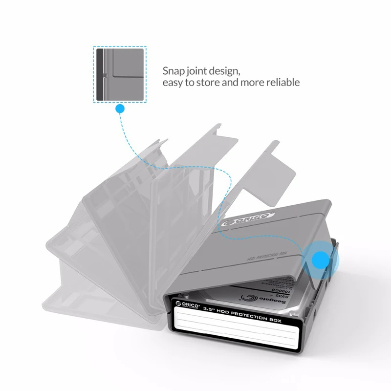ORICO 3.5 Inch IDE SATA HDD Caddy Case External Hard Drive Disk Storage Box For HDD Enclosure Cases 3.5 Inch HDD Box Multi Color