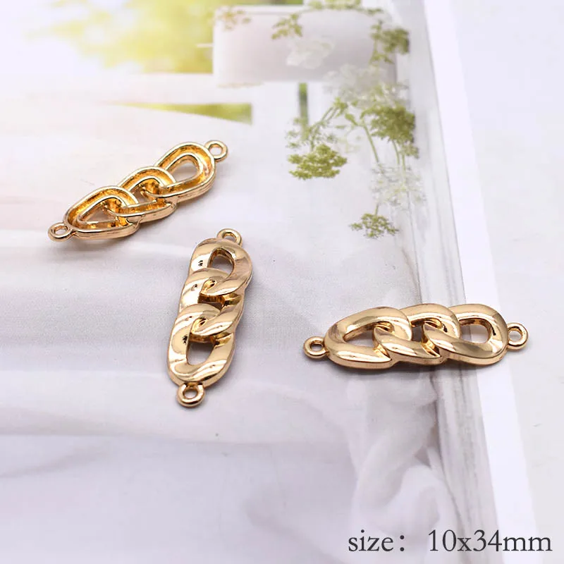 10set Gold color OT Clasps Connectors Charms for Jewelry Making Bracelet Necklace End Buckle Accessories Chain Link Buckle