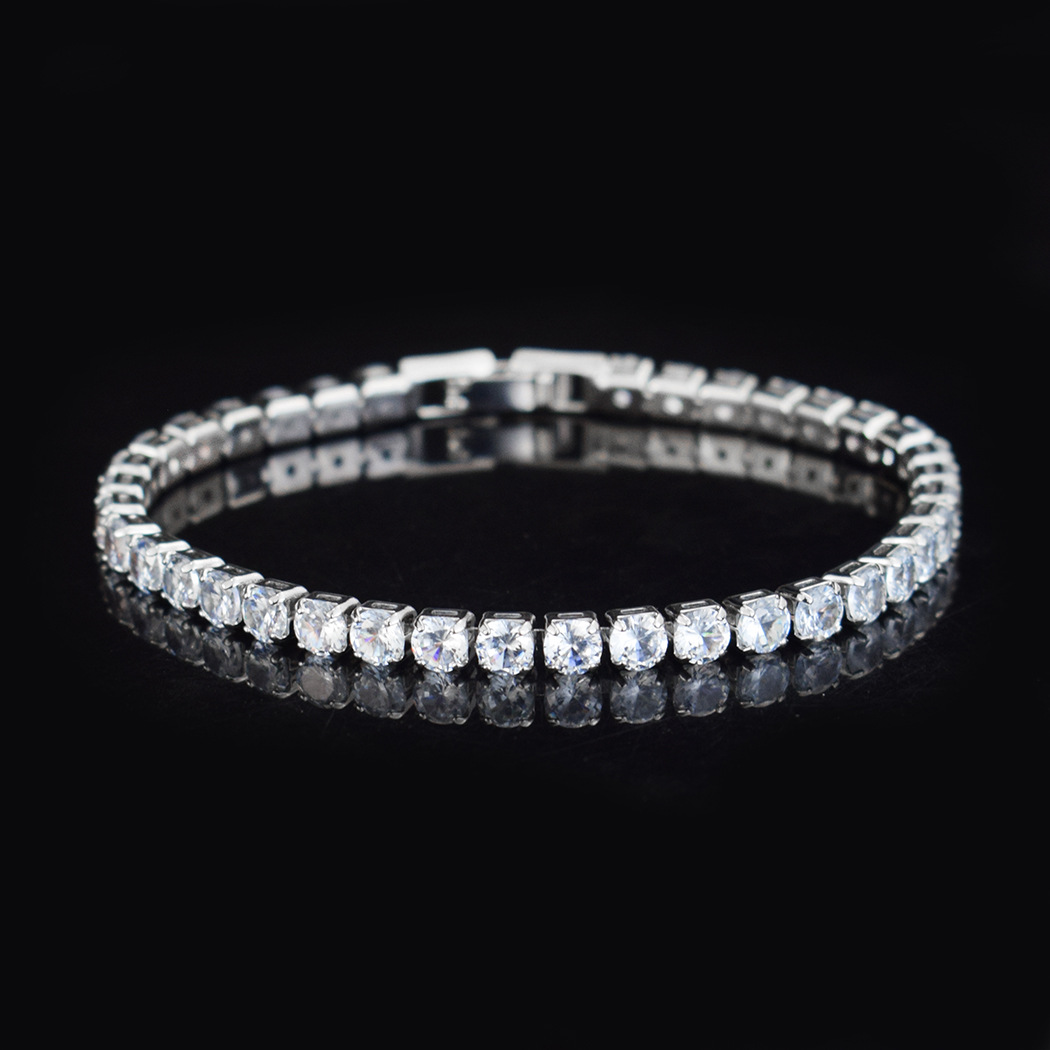 4mm Micro-inlaid Zircon Tennis Bracelet for Women 2025 New  Men Bracelet Homme Jewelry Accessories Wholesale