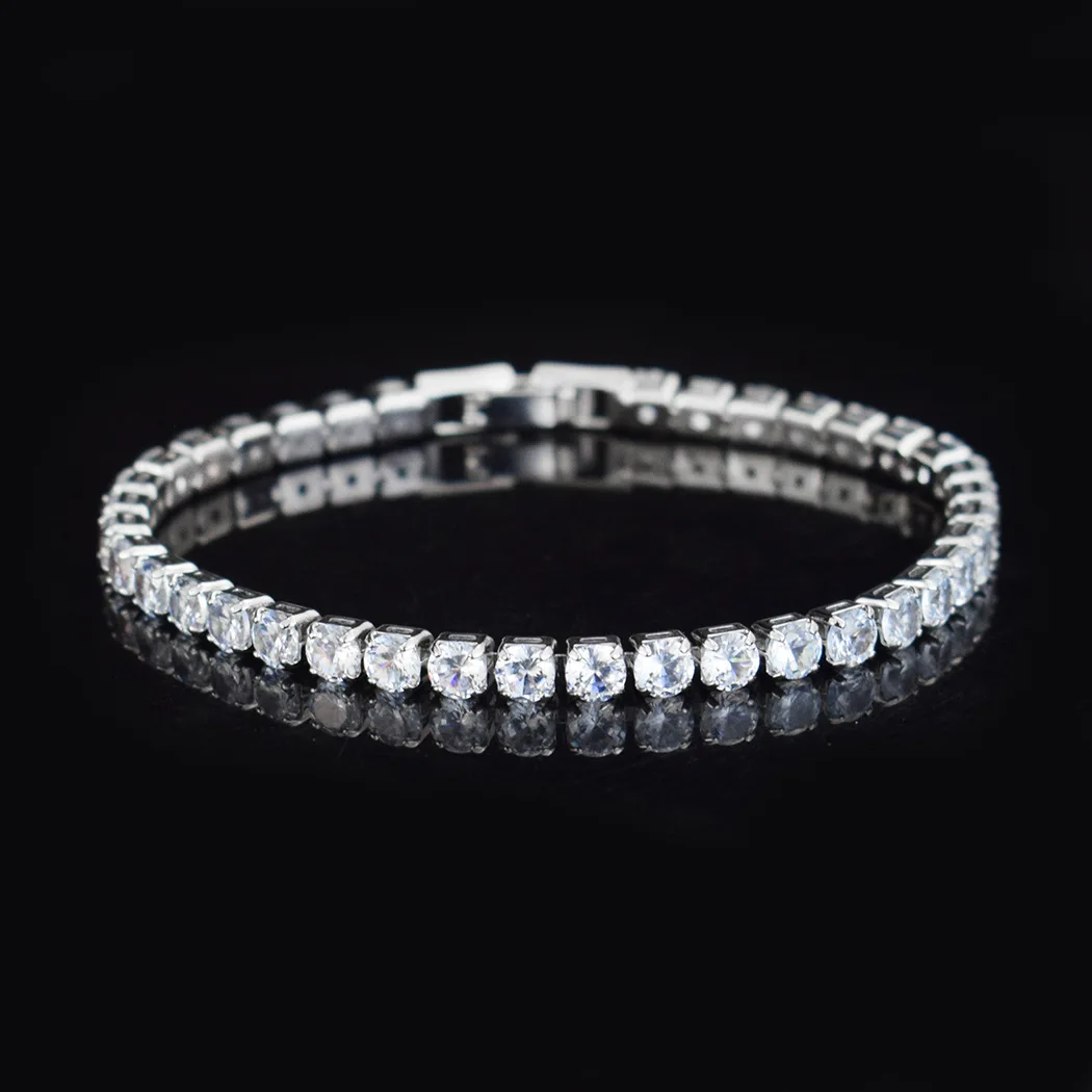 4mm Micro-inlaid Zircon Tennis Bracelet for Women 2025 New  Men Bracelet Homme Jewelry Accessories Wholesale