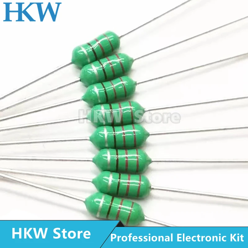 50pcs 0307 1/4W 0410 1/2W 0510 1W Color Ring Inductors DIP Inductance 1UH ~ 10MH 22 33 47 100 470 UH 1MH 2.2 3.3 4.7 5.6 6.8 MH