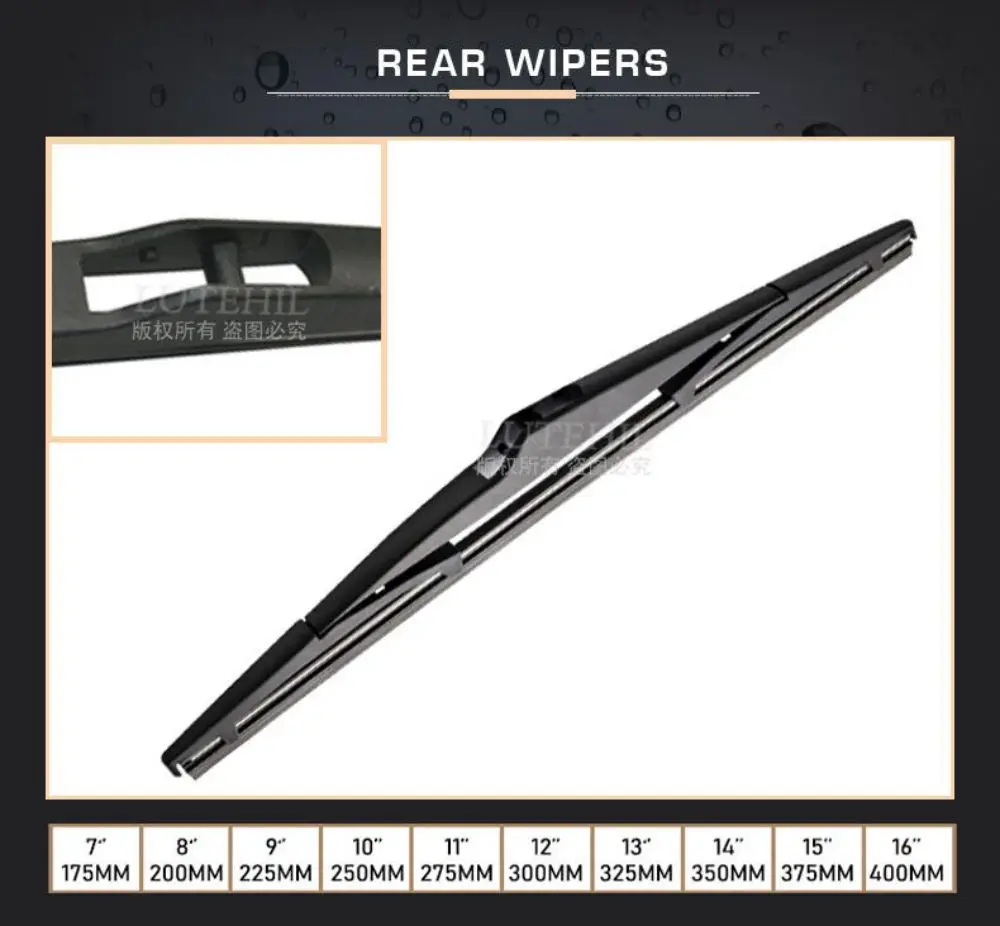 For KIA Sportage SL 2010-2015 2011 2012 2013 2014 Wiper Front & Rear Wiper Blades Windshield Windscreen Window Brushes 24"18"12"
