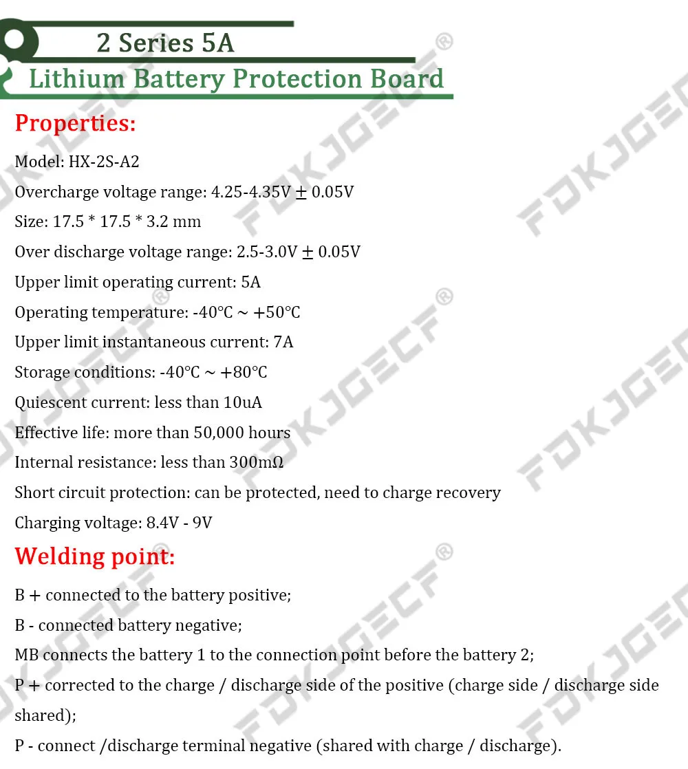 2S 3A 4A 5A 8A 10A 13A 20A 7.4V 8.4V Li-ion 18650 Lithium battery protection board / BMS board Standard / Balance