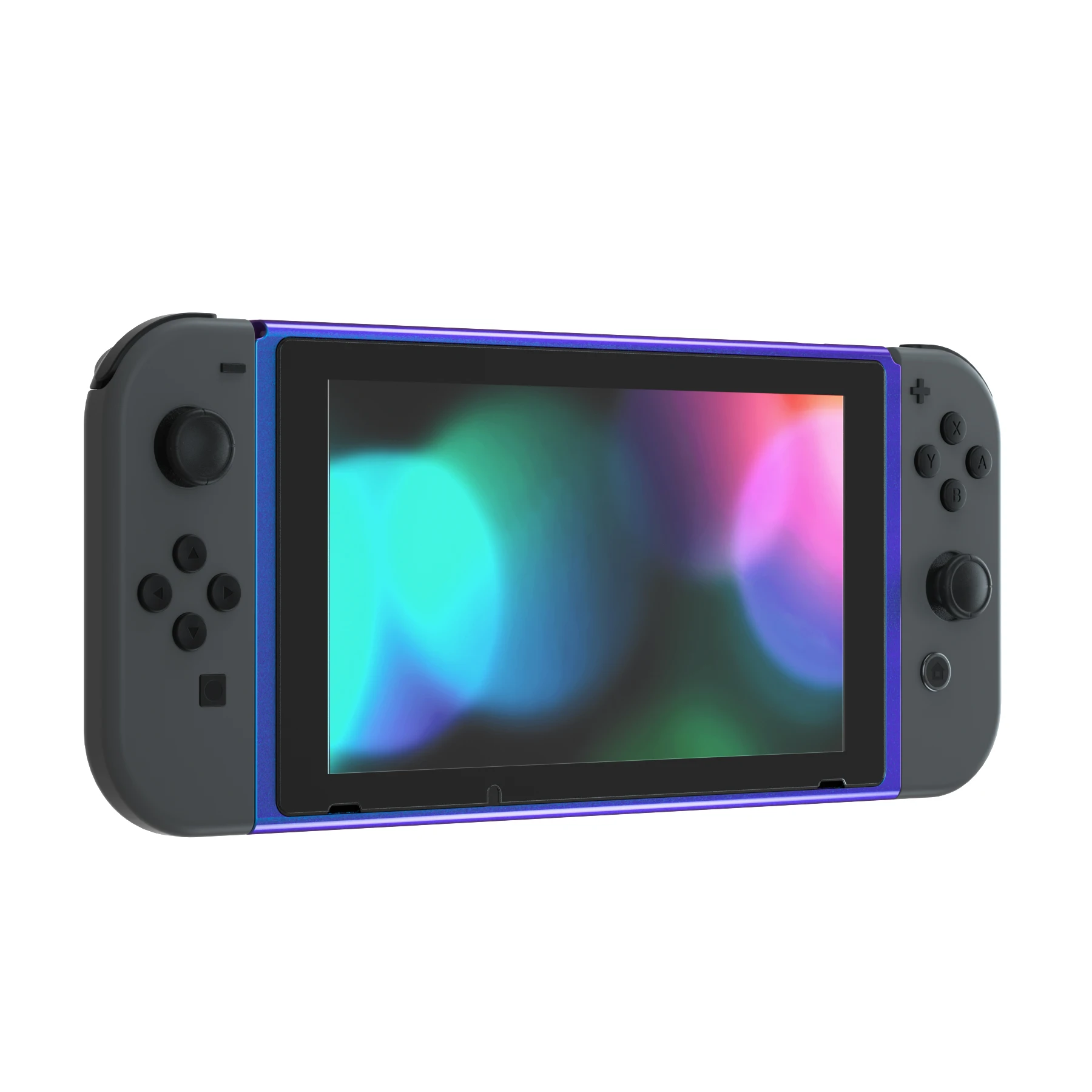 eXtremeRate DIY Housing Shell Replacement Faceplate Front Frame W/Volume Power Buttons for NS Switch Console - Single Series