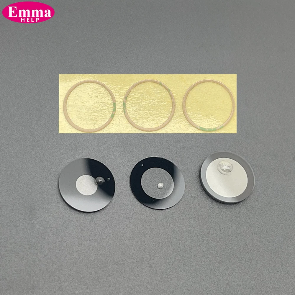 EmmaHelp 10set Back Camera Glass for iPhone 15 14 13 12 16 17 Pro Max Rear Camera Lens Cover Replacement Sticker A+