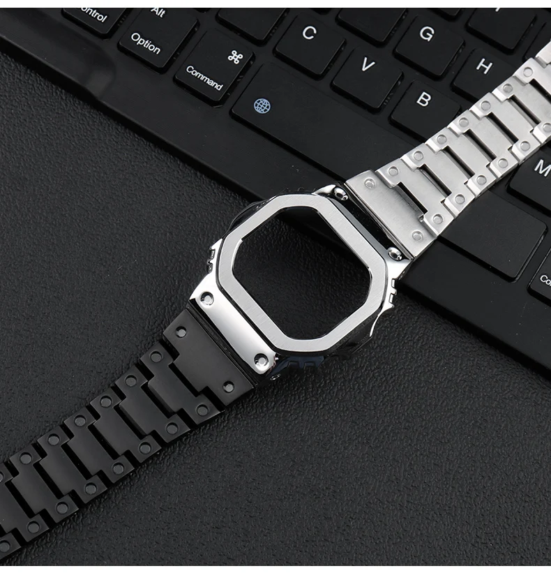 DW5600 metal case+strap for Casio G-SHOCK DW-5600 GW-M5610 GW-B5600 personalized modification DIY set watch parts accessories