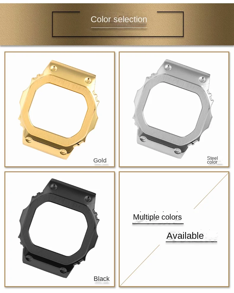 DW5600 metal case+strap for Casio G-SHOCK DW-5600 GW-M5610 GW-B5600 personalized modification DIY set watch parts accessories