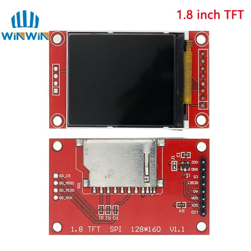 TFT Display 0.96/1.3/1.44/1.77/1.8/2.4/2.8 inch IPS 7P SPI HD 65K TFT Full Color LCD Module ST7735 Drive IC 80*160 For Arduino