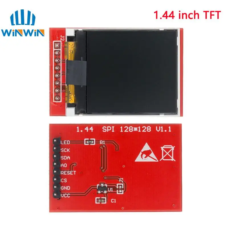 TFT Display 0.96/1.3/1.44/1.77/1.8/2.4/2.8 inch IPS 7P SPI HD 65K TFT Full Color LCD Module ST7735 Drive IC 80*160 For Arduino