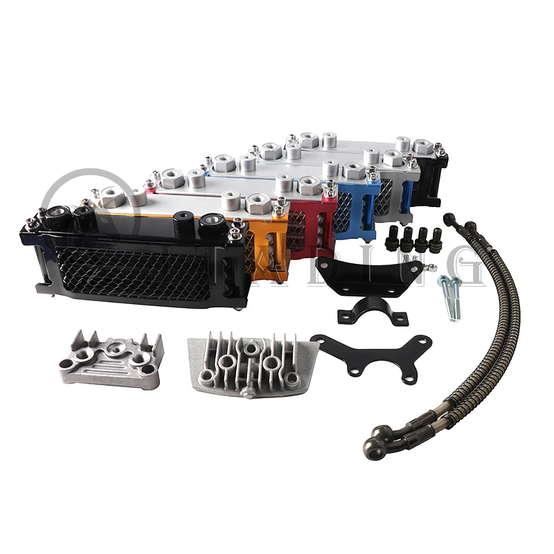 Motorcycle Oil Cooler Oil Radiator Kit For Honda Monkey Yamaha Kawasaki 50cc-140cc Pit Dirt Bike Scooter Moped Enduro Motocross