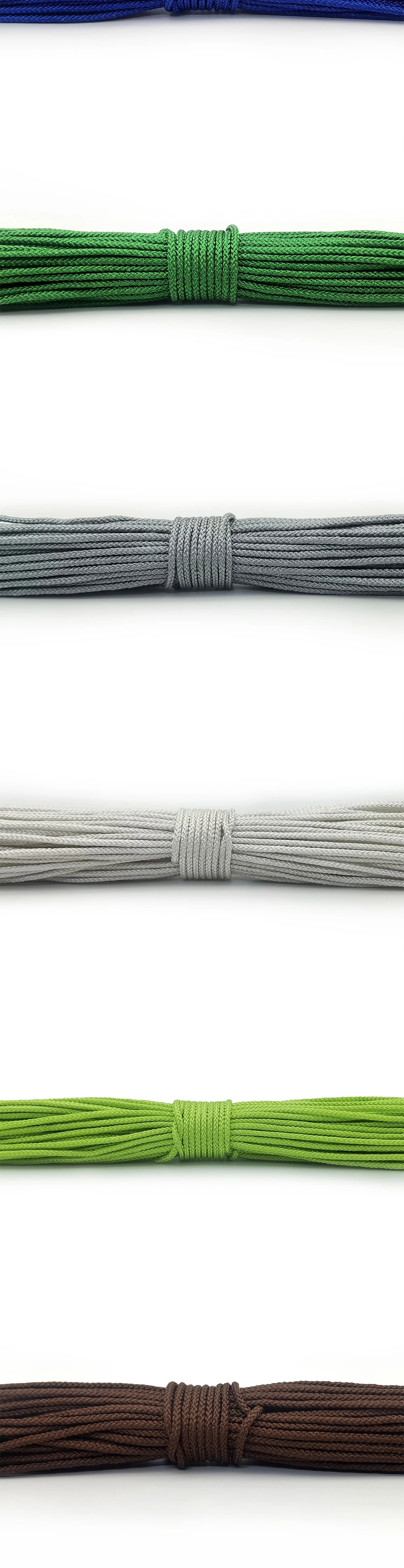 Diameter 1.5mm Paracord Camping Clothesline Tactical Bracelet Accessory Bracelet Necklace Rope for Jewelry Beading Bracelet