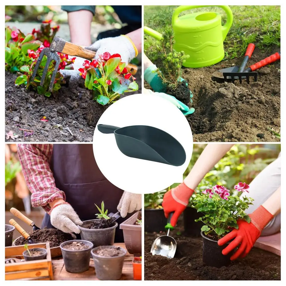 Soil Scoops Large Capacity Garden Shovel With Ergonomic Handle Gardening Hand Tools For Beach Play Pot Planting Soil Digging