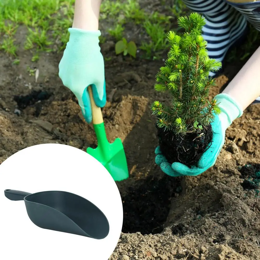 Soil Scoops Large Capacity Garden Shovel With Ergonomic Handle Gardening Hand Tools For Beach Play Pot Planting Soil Digging